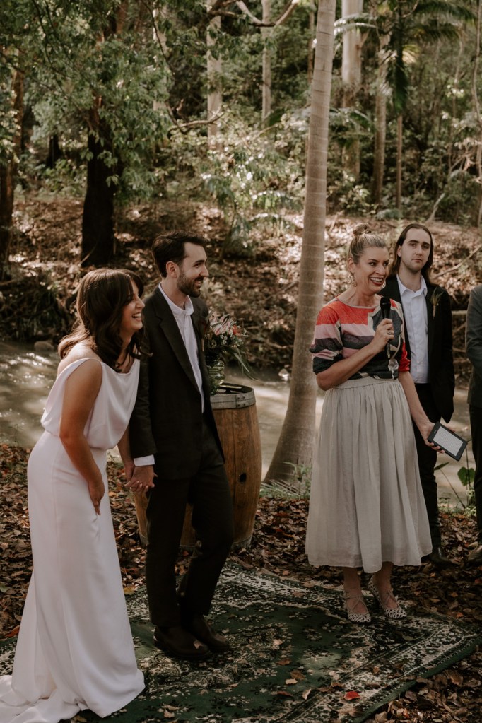 Roxy Celebrant delivering a wedding at Mavis's Kitchen